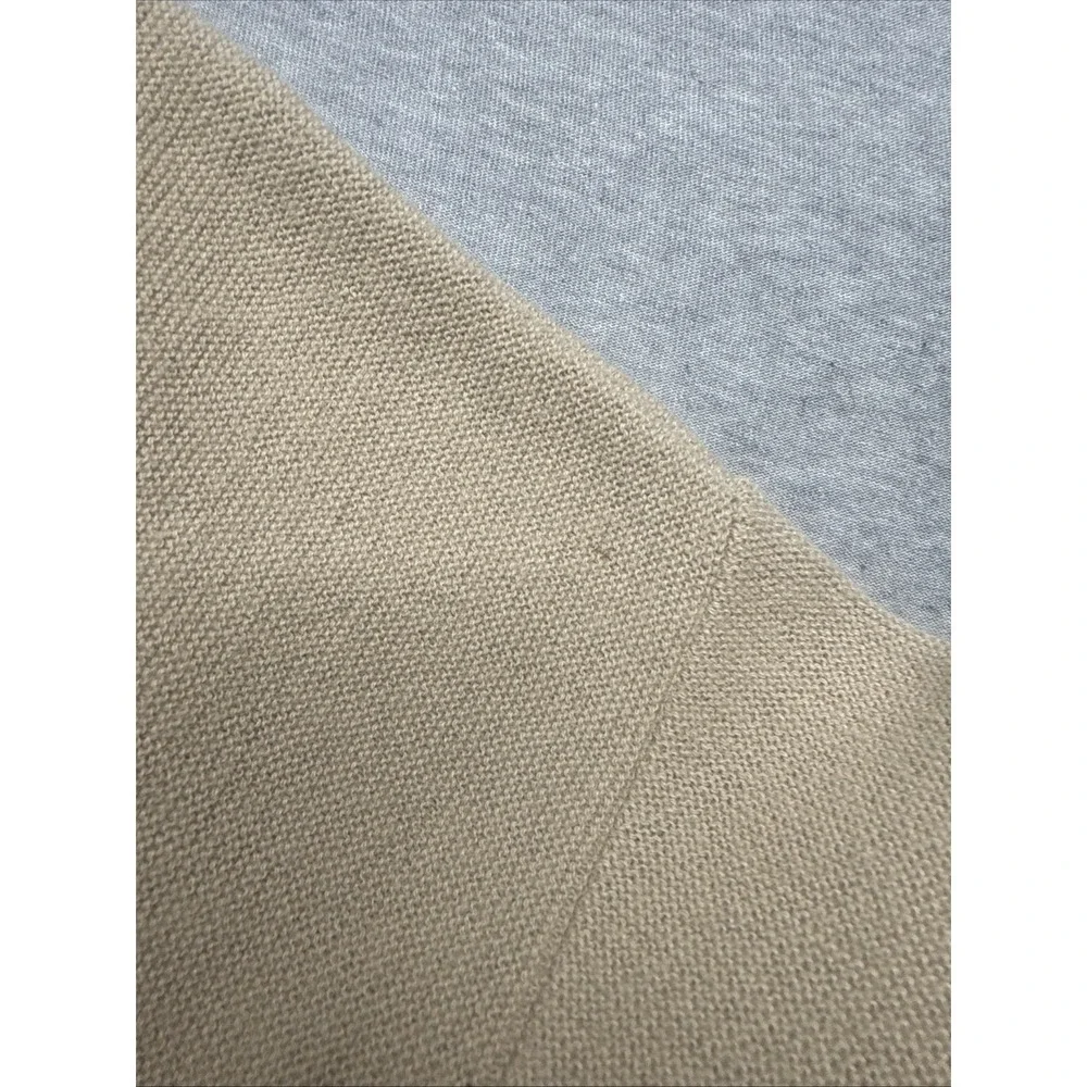 Vintage Izod Lacoste Men's Camel Tan Acrylic Cardigan Sweater Size XL